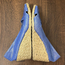 Load image into Gallery viewer, Sz 7 Ralph Lauren Cecilia Periwinkle Blue Espadrille Wedge Sandals