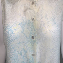Load image into Gallery viewer, Size Medium Equipment Femme Snake Print Silk Button Up Sleeveless Top
