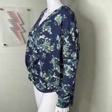 Load image into Gallery viewer, Size Medium Urban Outfitters Waffle Knit V-Neck Button Front Tie Top