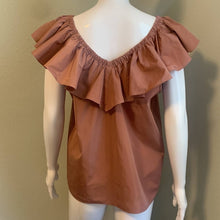Load image into Gallery viewer, Large Express NWT Tafetta Ruffle Top Shirt