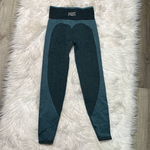 Load image into Gallery viewer, Sz XS PINk Victoria’s Secret Teal & Black High Waisted Leggings