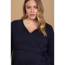 Load image into Gallery viewer, Size Large Lulus Garden District Navy Blue Wrap Maxi Dress