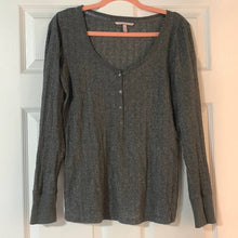 Load image into Gallery viewer, Medium Victoria’s Secret Sparkly Gray Long Sleeve Top