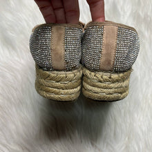 Load image into Gallery viewer, Sz 7 Steve Madden Alexia Crystal Platform Espadrille Slip On Shoes