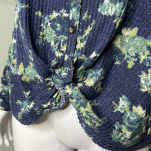 Load image into Gallery viewer, Size Medium Urban Outfitters Waffle Knit V-Neck Button Front Tie Top