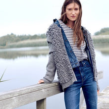 Load image into Gallery viewer, Small Madewell Oversized Blue White Stripe Cotton Long Sleeve Shirt