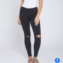 Load image into Gallery viewer, Size 16 Seven Plus Size Black HIGH RISE TUMMYLESS SKINNY JEANS