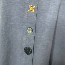 Load image into Gallery viewer, Medium Soft surroundings Blue Danielle Button Top