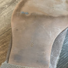 Load image into Gallery viewer, Size 8 Jeffrey Campbell Taggart Suede Cut Out Taupe Pointed Western Ankle Booties