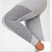 Load image into Gallery viewer, Size Small Fabletics Heather Gray Sync High-Waisted Perforated 7/8