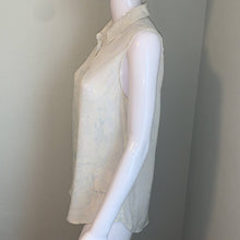 Load image into Gallery viewer, Size Medium Equipment Femme Snake Print Silk Button Up Sleeveless Top