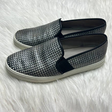 Load image into Gallery viewer, Sz 7.5 VINCE Black & White Slip On Sneakers