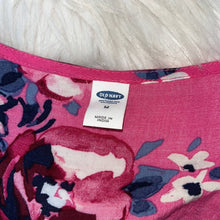 Load image into Gallery viewer, Medium Old Navy Hot Pink Floral Sleeveless V-Neck Top