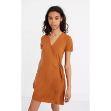 Load image into Gallery viewer, Size XL Madewell NWOT Texture & Thread Short-Sleeve Side-Tie Wrap Dress