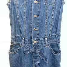 Load image into Gallery viewer, Small Levi’s Denim Button Front Tie Sleeveless Jumper