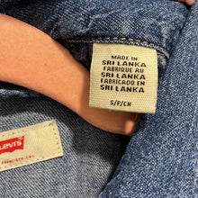 Load image into Gallery viewer, Small Levi’s Denim Button Front Tie Sleeveless Jumper