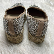 Load image into Gallery viewer, Sz 7 Steve Madden Alexia Crystal Platform Espadrille Slip On Shoes
