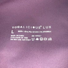 Load image into Gallery viewer, Large Yogalicious Purple Cropped Leggings