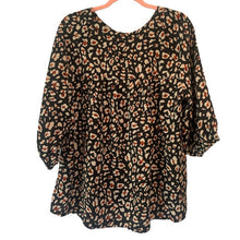 Load image into Gallery viewer, Size Large Heyson NWT Leopard Peasant Top