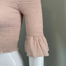 Load image into Gallery viewer, Size Small Kendall & Kylie Light Pink Off Shoulder Crop Top