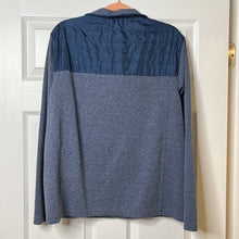 Load image into Gallery viewer, Medium Eddie Bauer Navy Blue Quilted 3/4 Zip Pull Over