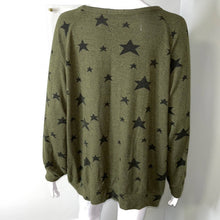 Load image into Gallery viewer, Size XXL Buffalo David Bitton NWOT Green Stars Tunic Long Sleeve Top