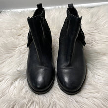 Load image into Gallery viewer, Sz 8 Crevo Black Autumn Tassel Leather Ankle Boot