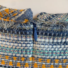 Load image into Gallery viewer, Size 10 Anthro Akemi + Kin NWOT Blue & Yellow Striped Tweed Shift Dress With Pockets