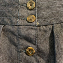 Load image into Gallery viewer, Size 6 Pilcro & The Letterpress Dark Wash High Rise Denim Button Skirt