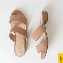 Load image into Gallery viewer, Size 6.5 Lulu’s NWOT Decker Nude Slide Sandals