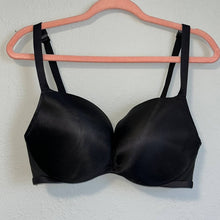 Load image into Gallery viewer, Size 36DD Cacique Max Boost Plunge Black Satin Push Up Bra