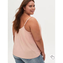 Load image into Gallery viewer, Size 3X Torrid NWOT PEACH & BLACK LACE BUTTON CAMI