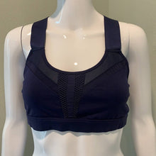 Load image into Gallery viewer, Size Large Alo Yoga Navy Blue Thick Strap Equalizer Sports Bra
