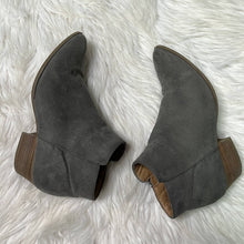 Load image into Gallery viewer, Sz 8 Charlotte Russe Gray Suede Pointy Toe Ankle Booties