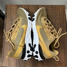 Load image into Gallery viewer, Size 6 Nike React Element 55 'Metallic Gold' Tennis Shoes