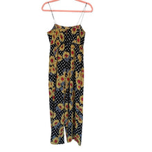 Load image into Gallery viewer, Sz 4 ASOS Black & White Polka Dot Sunflower Jump Suit