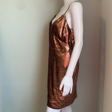 Load image into Gallery viewer, Size XL Lulus NWT SHINY Bronzy CHAMPAGNE Sequin Dress