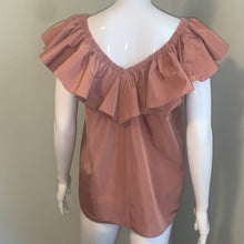Load image into Gallery viewer, Large Express NWT Tafetta Ruffle Top Shirt