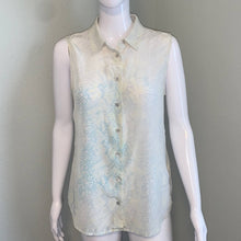 Load image into Gallery viewer, Size Medium Equipment Femme Snake Print Silk Button Up Sleeveless Top