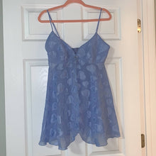 Load image into Gallery viewer, Medium Victoria’s Secret Vintage Periwinkle Blue Chemise With Hearts