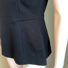 Load image into Gallery viewer, Size 6 Kate Spade NWT Black Ponte Sleeveless Peplum Top With Shoulder Bows
