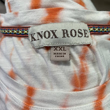 Load image into Gallery viewer, Size XXL Knox Rose Tangerine Orange Tie Dye Lace Ruffle Sleeve Top