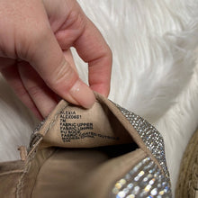 Load image into Gallery viewer, Sz 7 Steve Madden Alexia Crystal Platform Espadrille Slip On Shoes