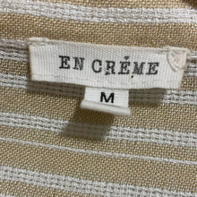 Load image into Gallery viewer, Medium En Creme Tan & White Striped Button Up Dress