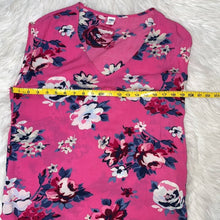 Load image into Gallery viewer, Medium Old Navy Hot Pink Floral Sleeveless V-Neck Top