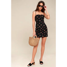 Load image into Gallery viewer, Size XL Lulus As If Black Cherry Print Mini Dress