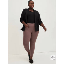 Load image into Gallery viewer, Size 1X Torrid NWOT POCKET PIXIE PANT - LUXE PONTE HEATHER GREY PURPLE