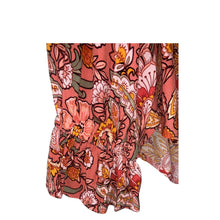 Load image into Gallery viewer, Loft Coral Pink Yellow Paisley Floral Print Long Sleeve Button Up