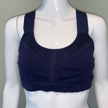 Load image into Gallery viewer, Size Large Alo Yoga Navy Blue Thick Strap Equalizer Sports Bra