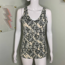 Load image into Gallery viewer, Small The North Face Gray White Printed V-Neck Tank Top